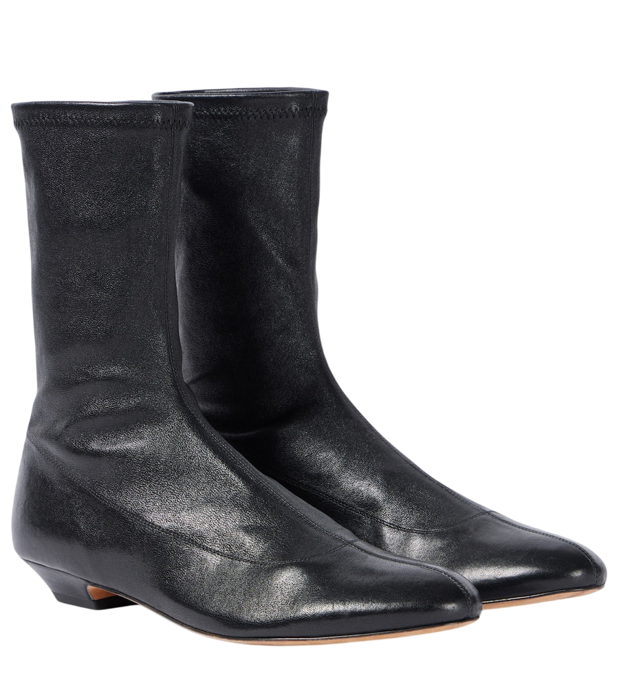 Khaite Apollo leather ankle boots