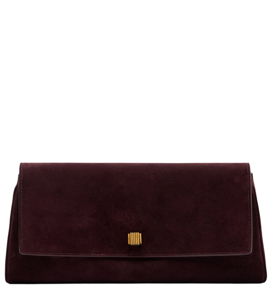 Pochette en daim Audrey de Khaite