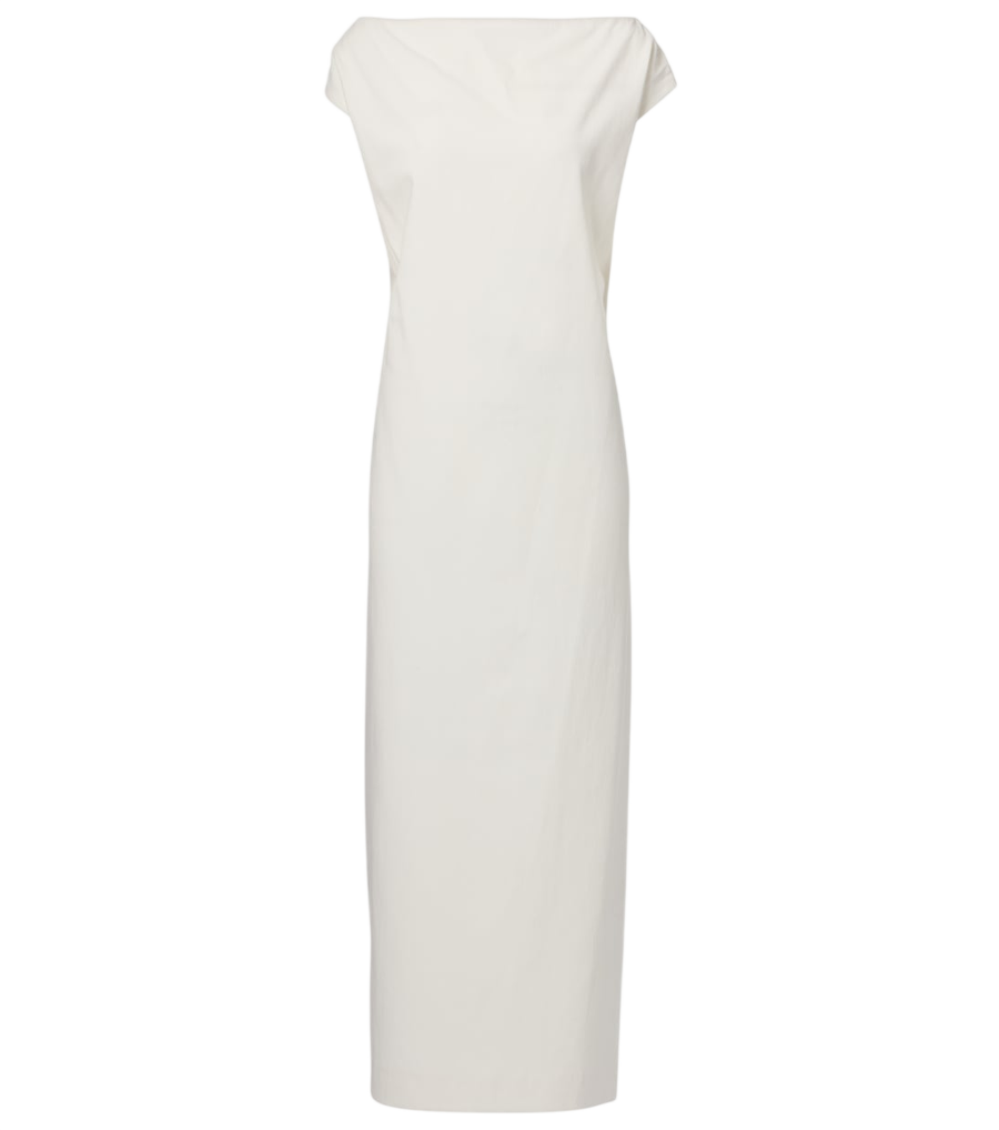 Khaite Ayame open-back cotton maxi dress