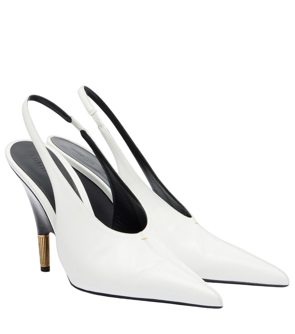 Khaite Bella 100 leather slingback pumps