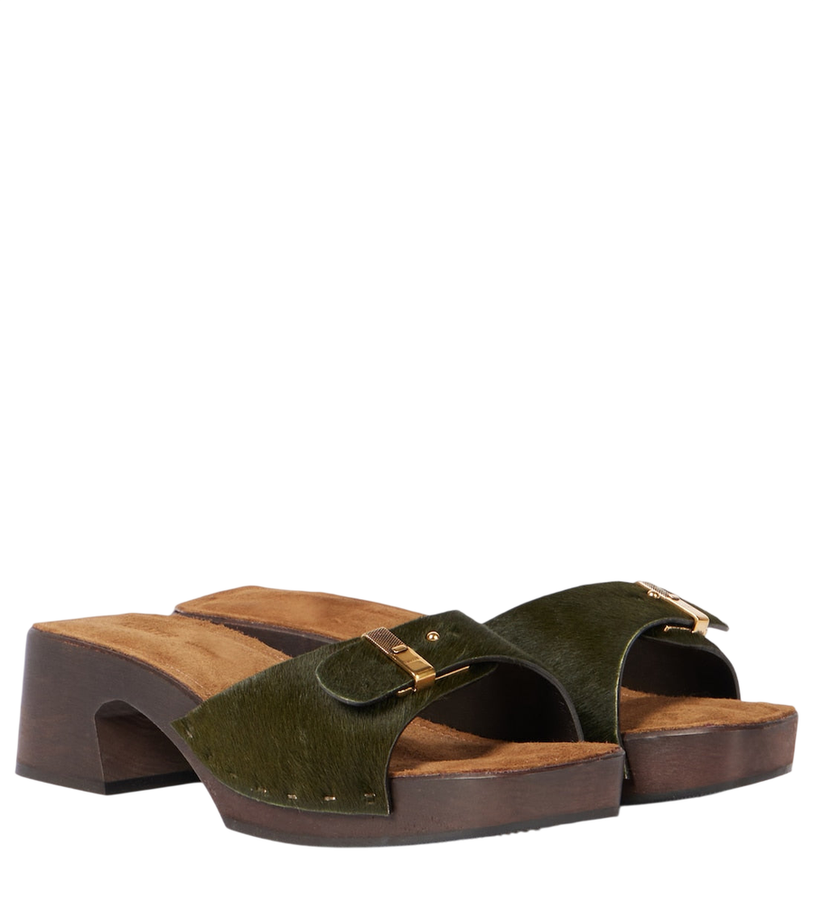 Khaite Britt 25 calf hair clogs