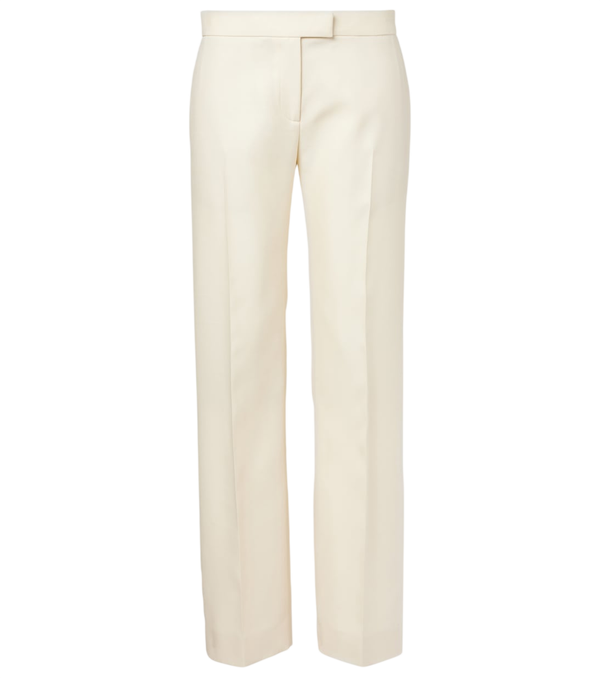 Khaite Pantaloni dritti Callen in lana e seta