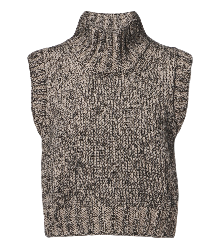 Khaite Cashmere, mohair, and silk turtleneck vest