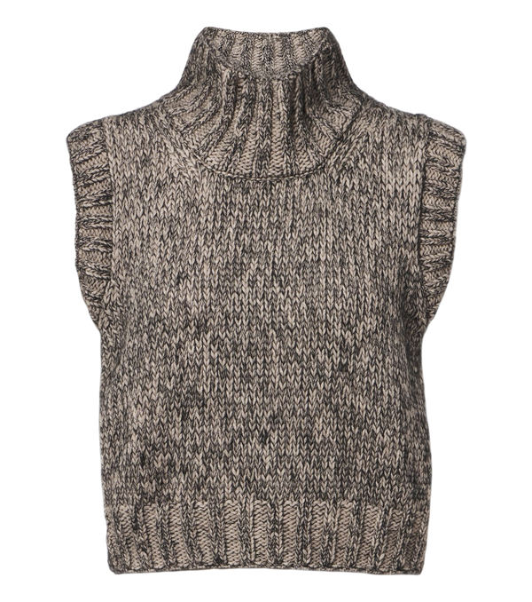 Khaite Cashmere, mohair, and silk turtleneck vest