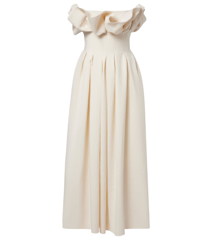 Robe bustier drapée Khaite Claude