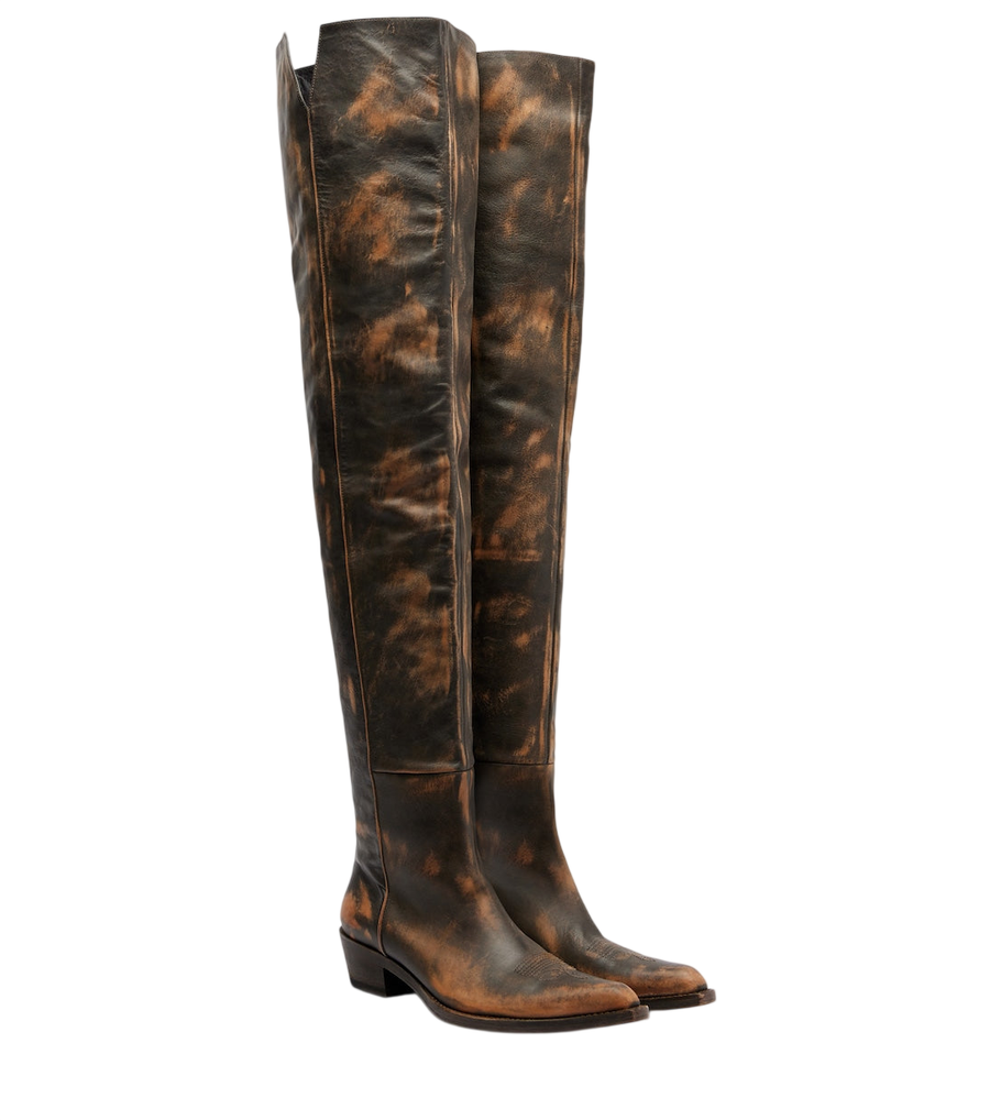 Khaite Clive 35 leather over-the-knee boots