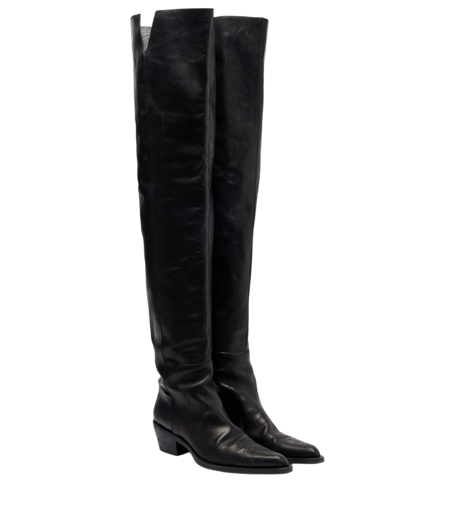 Khaite Clive 35 leather over-the-knee boots