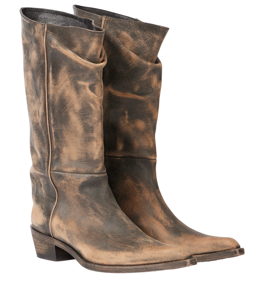Khaite Clive leather mid-calf boots