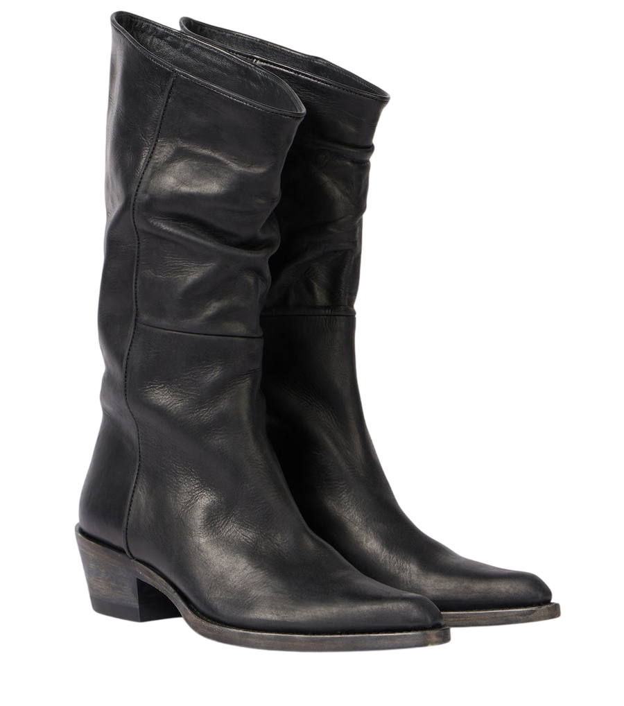 Khaite Clive leather mid-calf boots