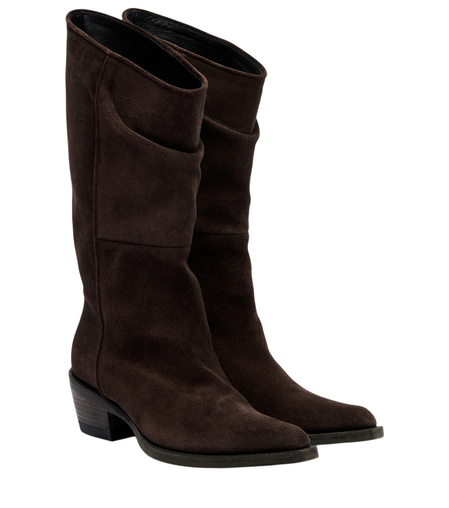 Khaite Clive suede knee-high boots