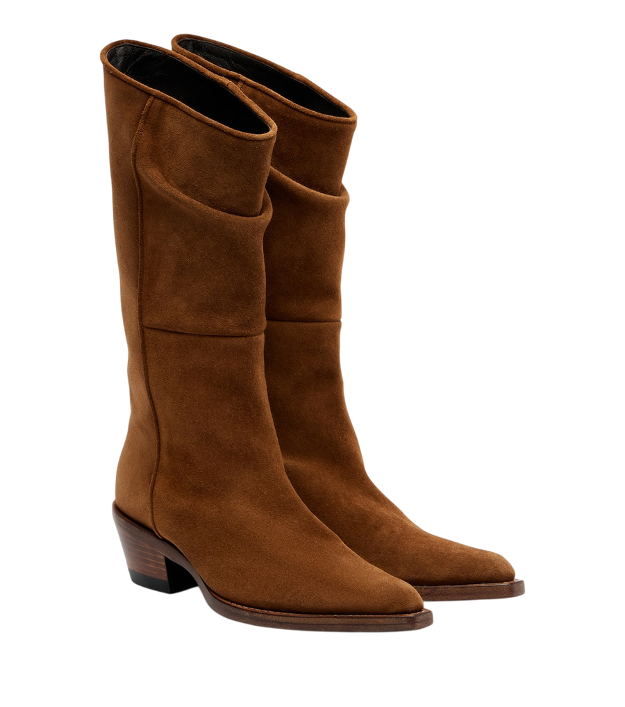 Khaite Clive suede mid-calf boots