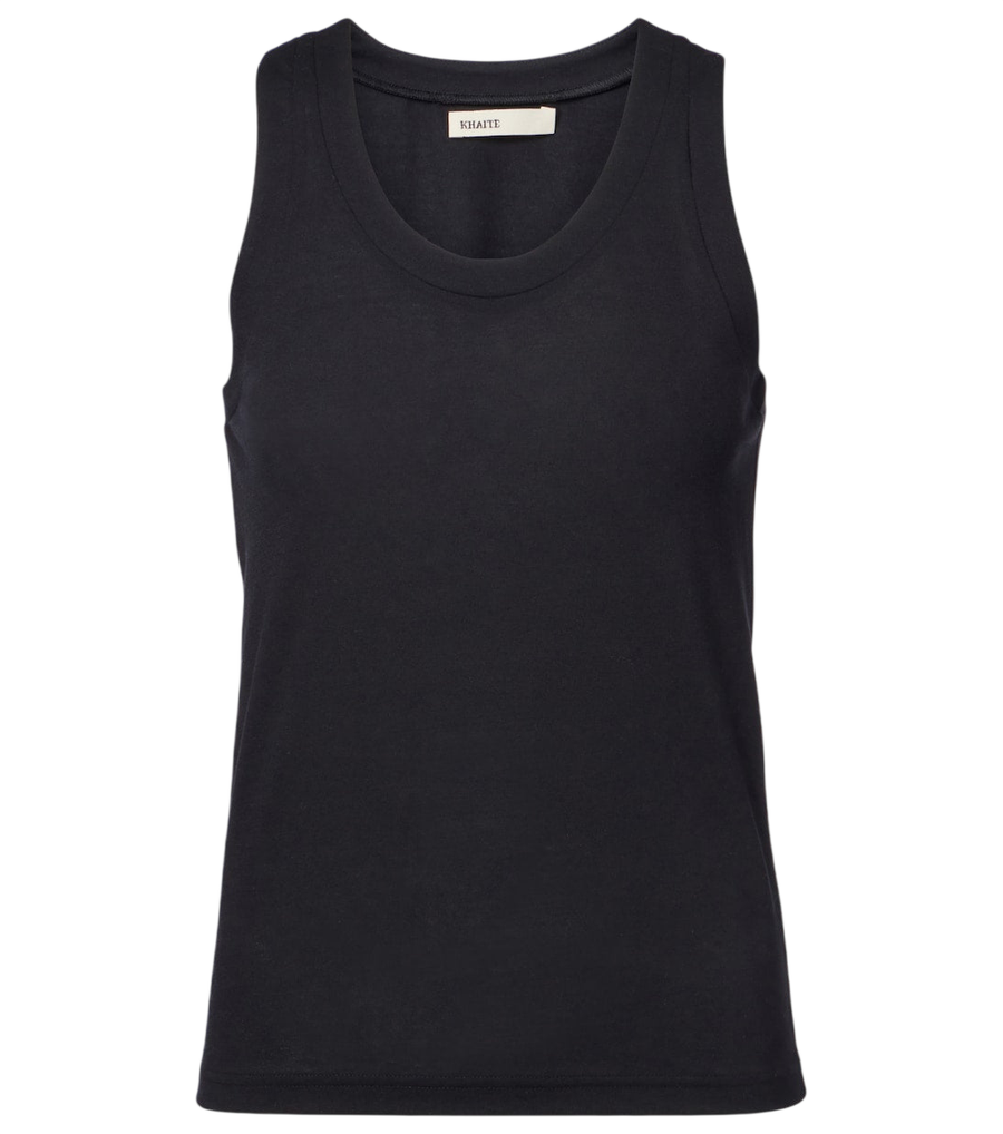 Camiseta de tirantes de punto de mezcla de algodón de Khaite