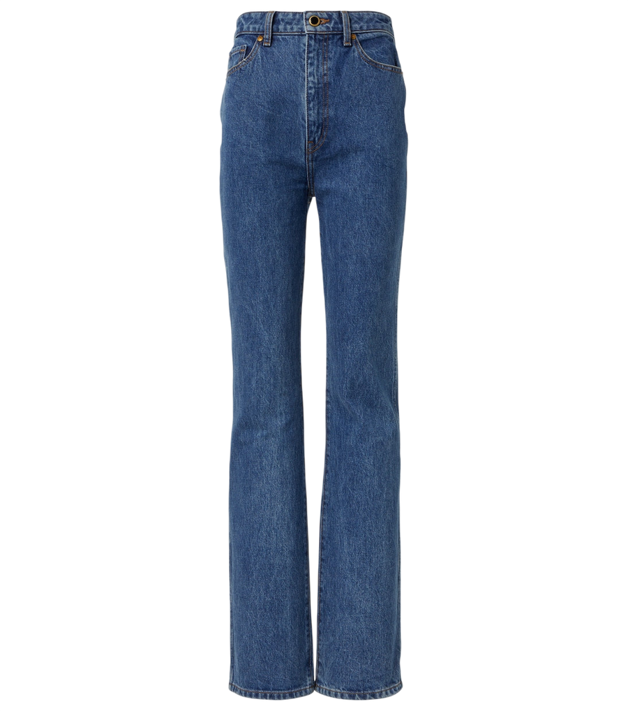 Khaite Calça jeans reta de cintura alta Danielle