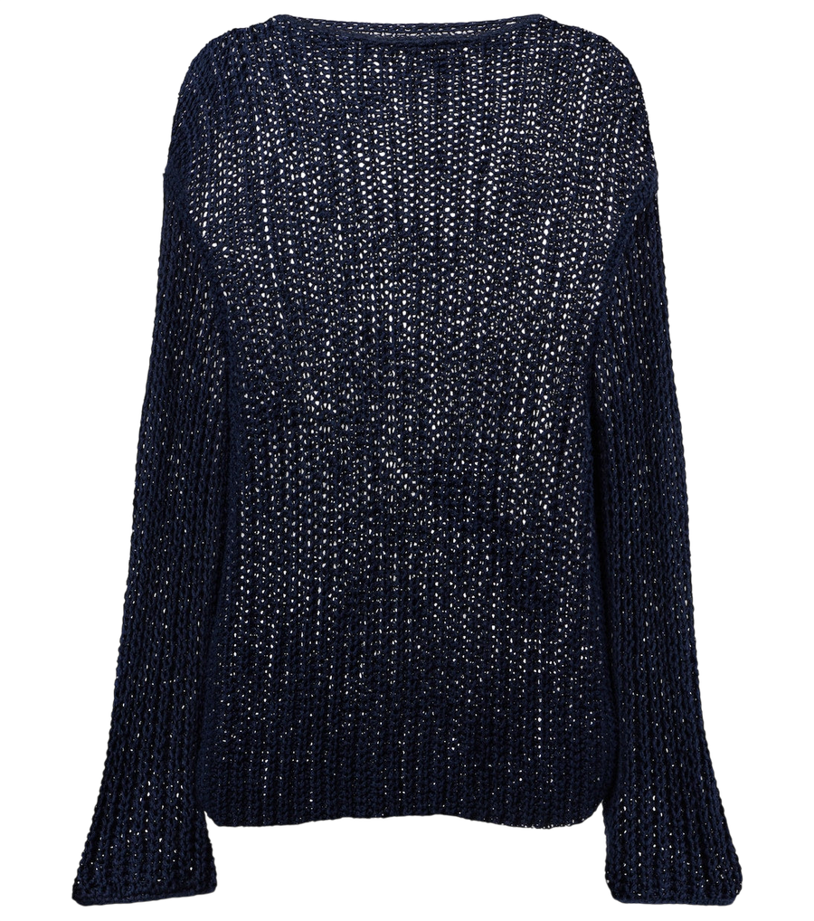 Khaite Elowen open-knit cotton-blend sweater