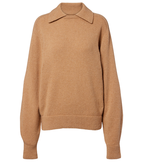 Khaite Jackson wool and cashmere polo sweater