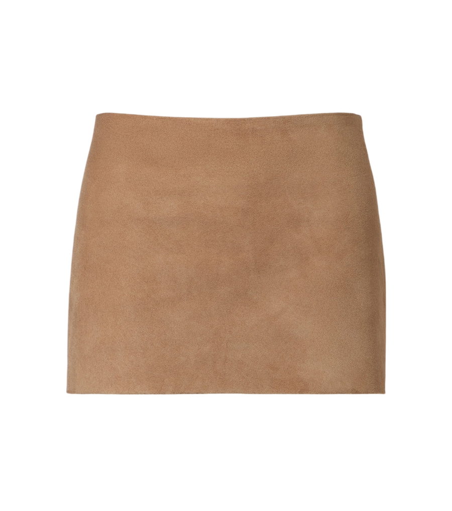 Khaite Jett suede miniskirt