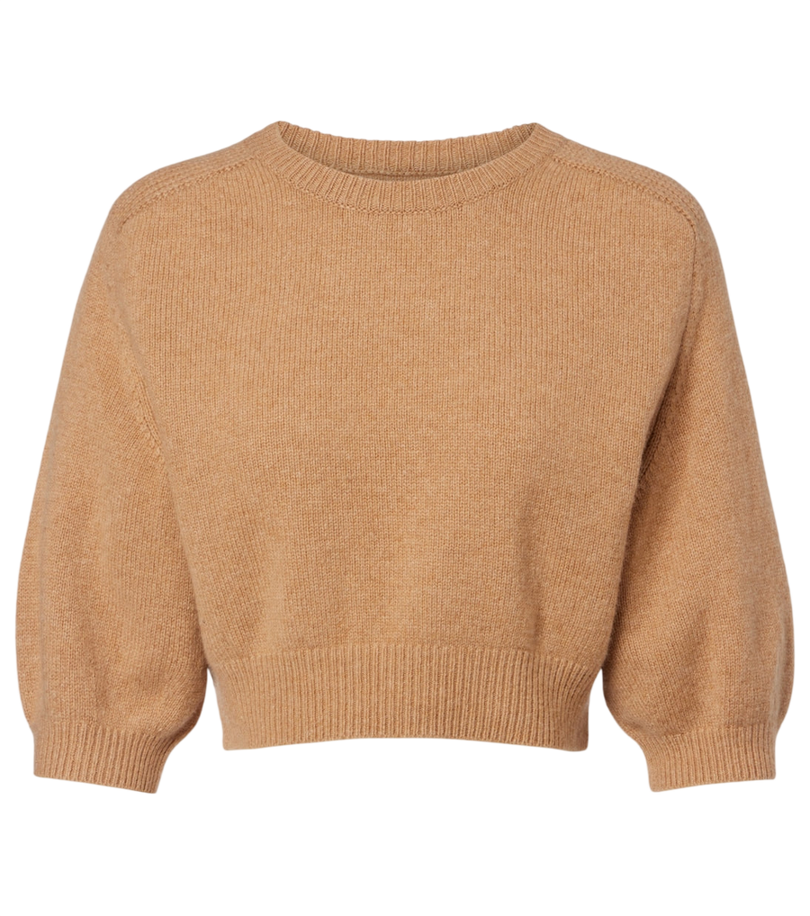 Khaite Lorelai cropped wool and cashmere sweater