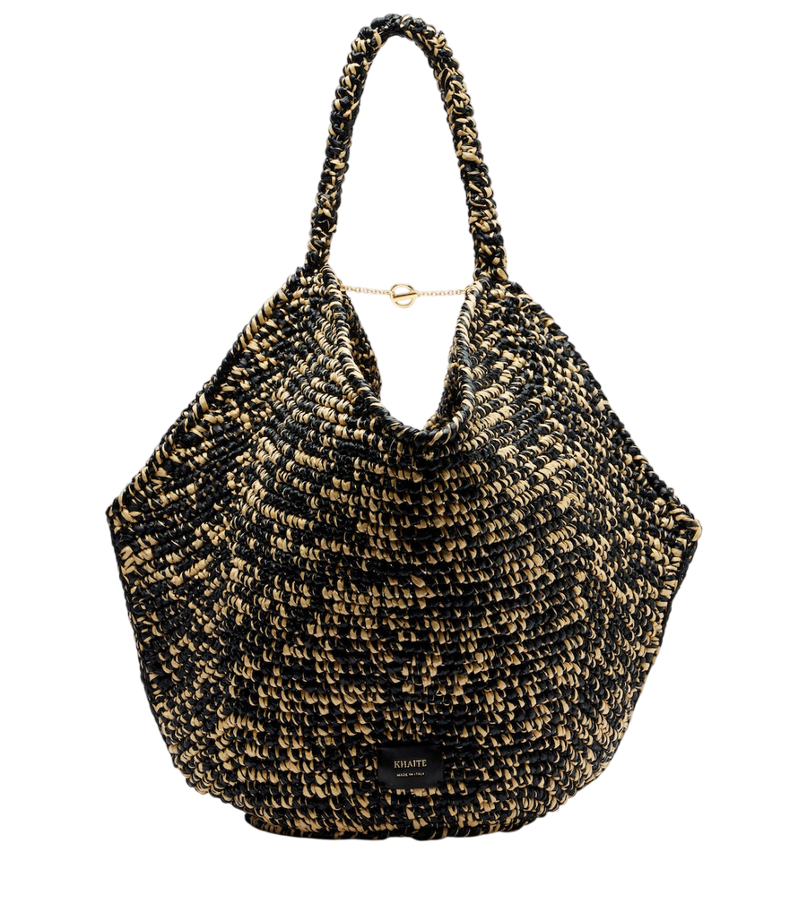 Khaite Lotus Medium raffia tote bag