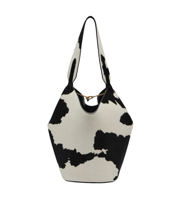 Khaite Lotus Mini calf hair and suede tote bag