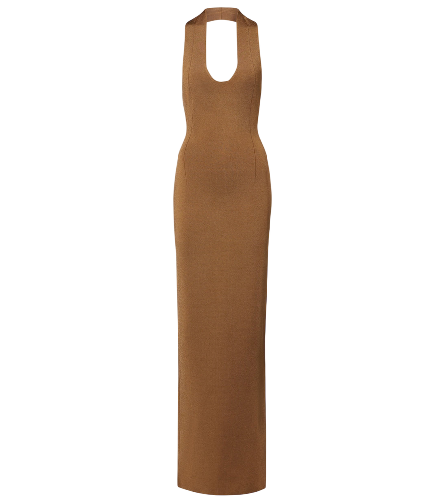 Khaite Mahi halterneck maxi dress