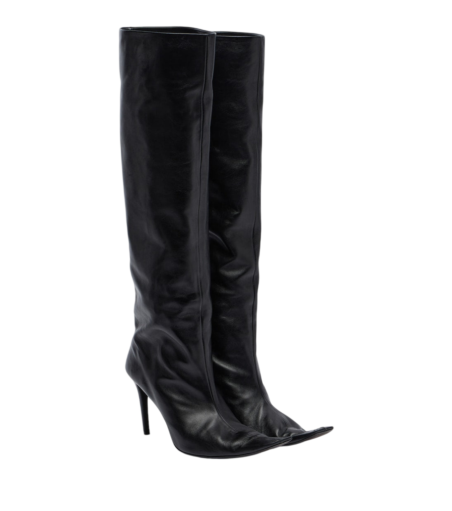 Khaite Marlene leather knee-high boots