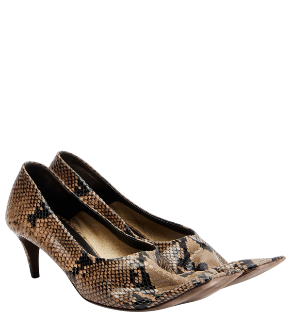 Khaite Marlene snake-effect leather pumps