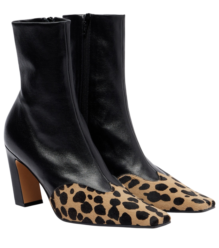 Khaite Nevada 85 leather ankle boots
