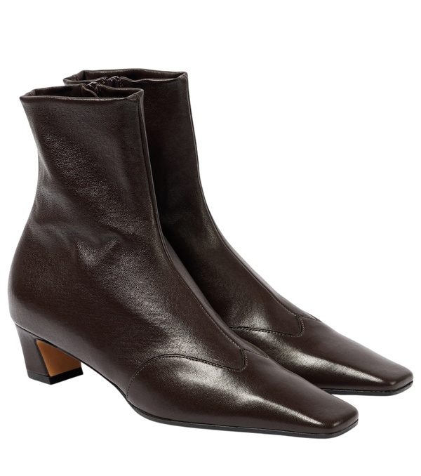 Khaite Nevada leather ankle boots