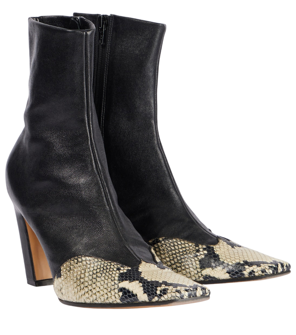 Khaite Nevada leather ankle boots
