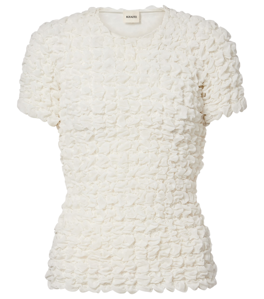 Khaite Polly silk chiffon top