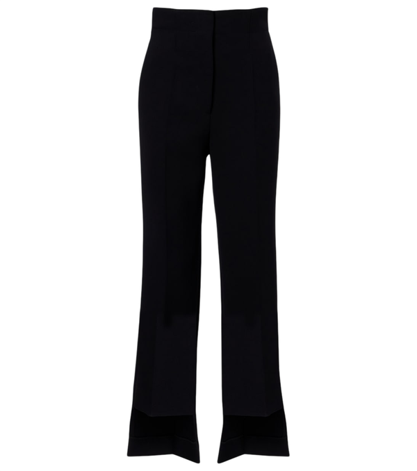Khaite Rae high-rise crêpe flared pants