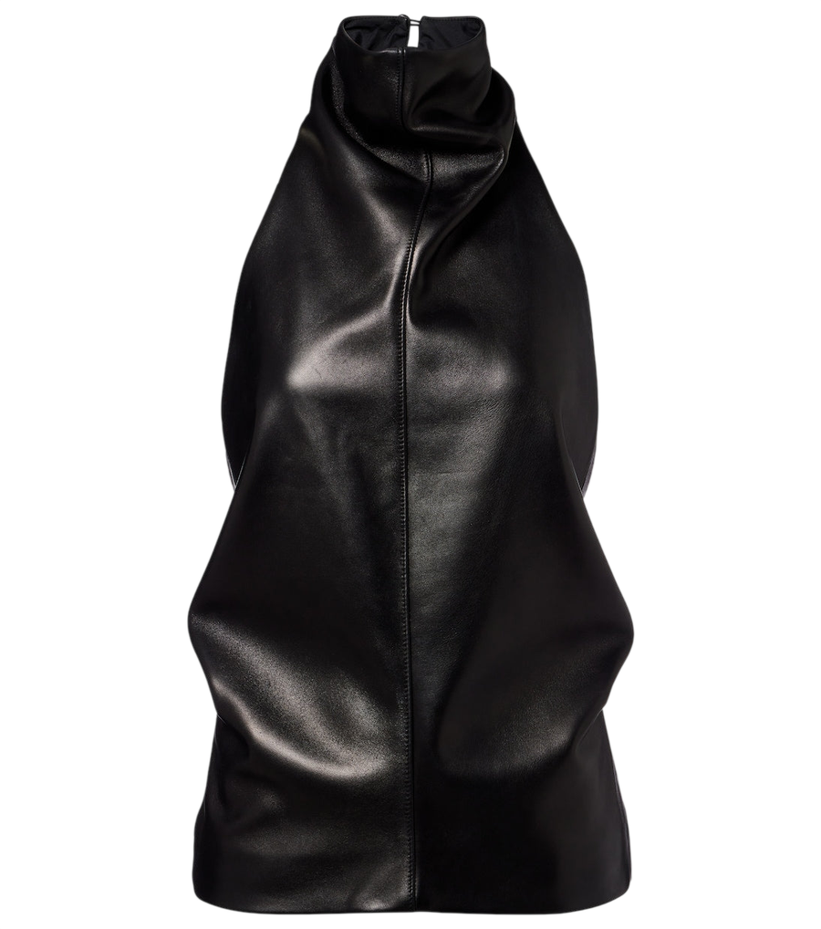 Khaite Rone halterneck leather top