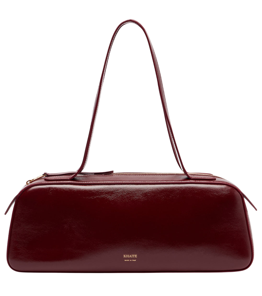 Khaite Simona patent leather shoulder bag