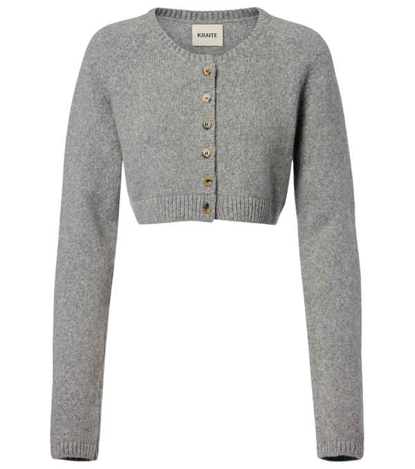 Khaite Steph cropped cashmere cardigan