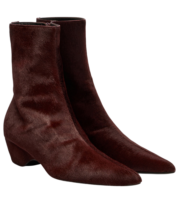 Khaite Sybil calf hair ankle boots