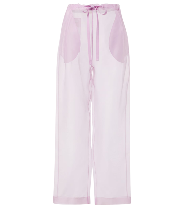 Khaite Trenton silk-blend organza wide-leg pants