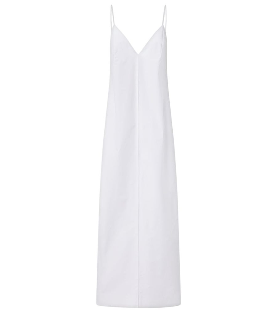 Khaite Tulula silk poplin slip dress