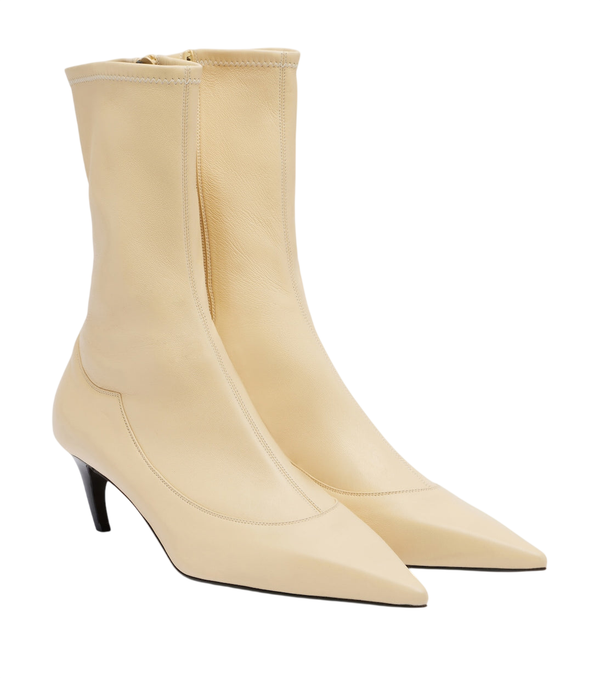 Khaite Valerie leather mid-calf boots