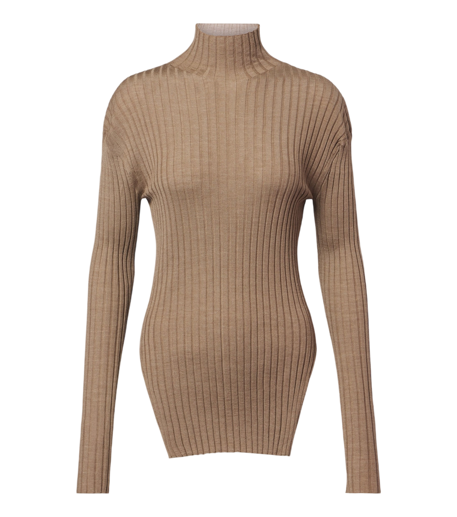 Khaite Vinci wool and silk turtleneck top