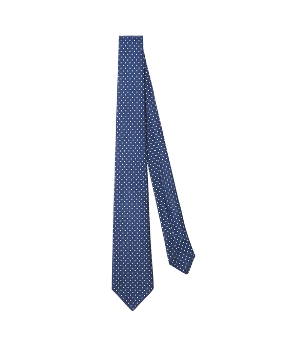 Kiton Gravata de seda com bolinhas