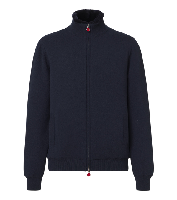 Kiton Shearling-lined cashmere cardigan