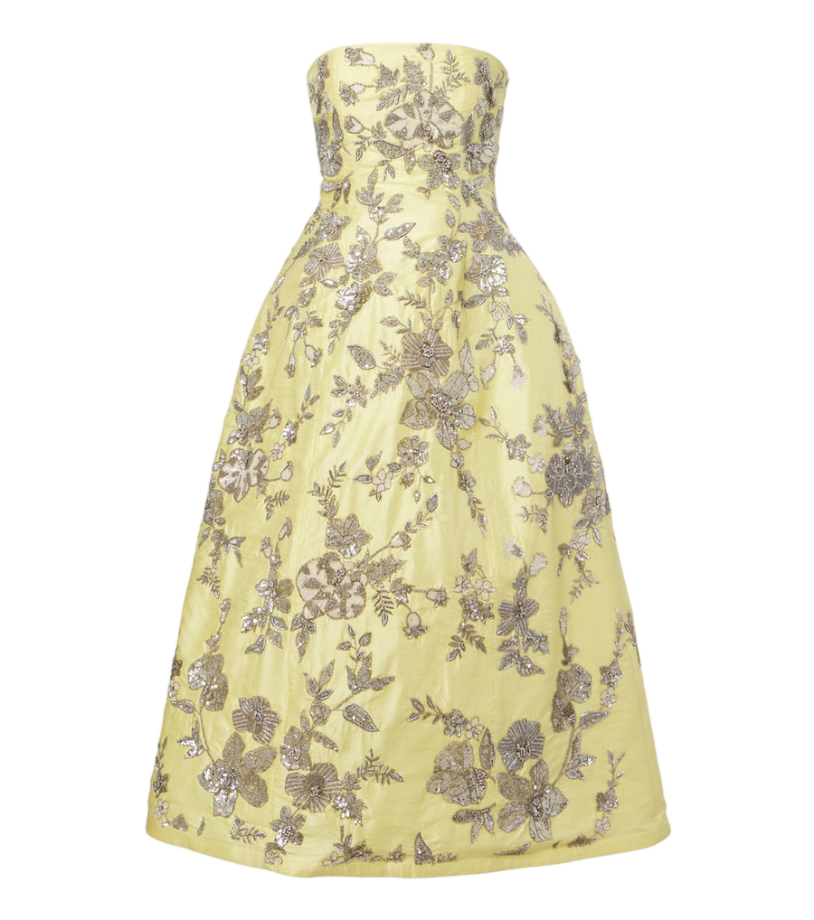 Vestido bustier de seda con lentejuelas Aurelia de Là Fuori