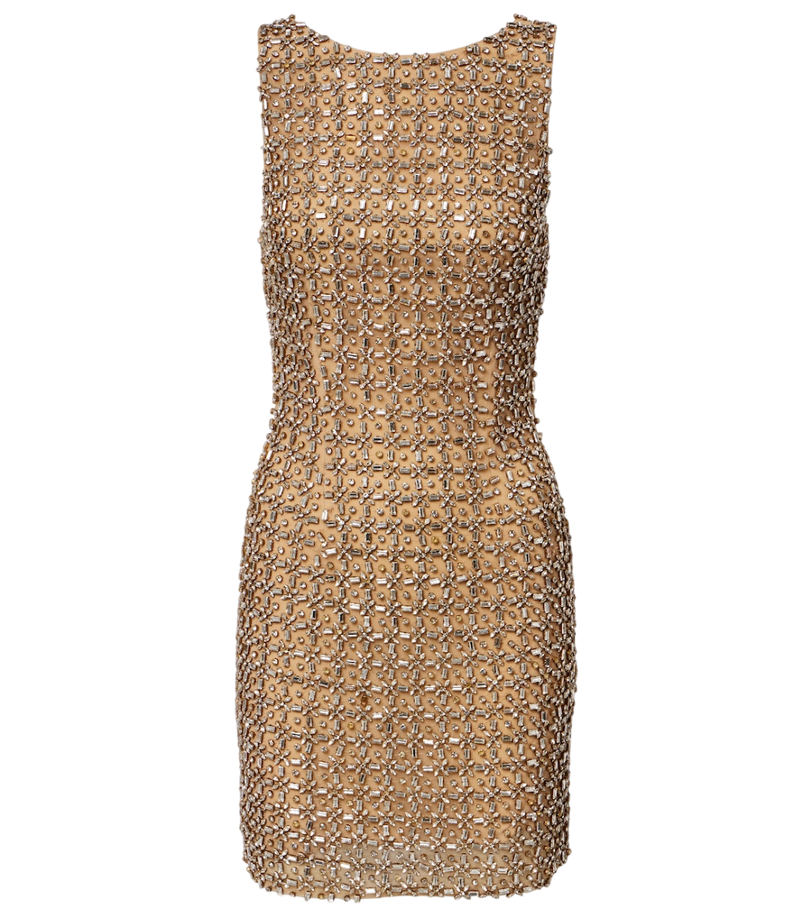 Là Fuori Minivestido Gilded com cristais