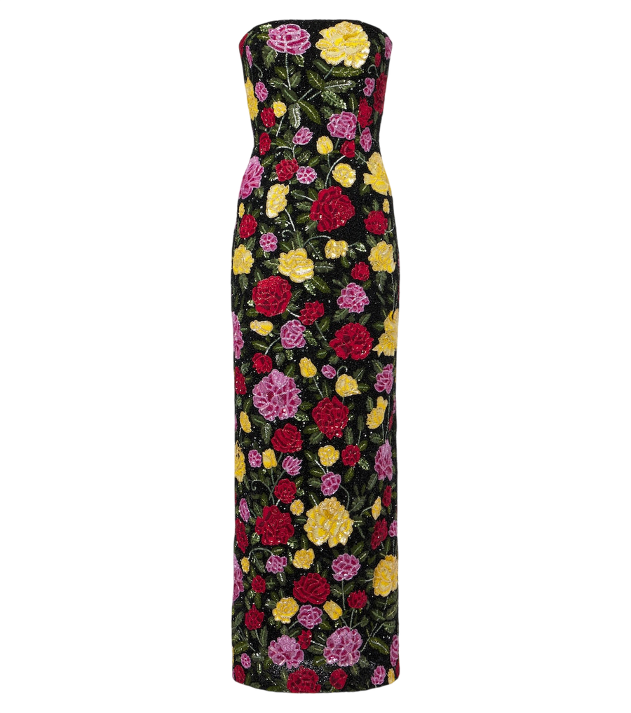 Vestido bustier adornado Là Fuori Maison Rose