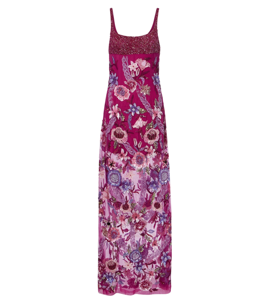 Là Fuori Mystical Garden embellished floral gown