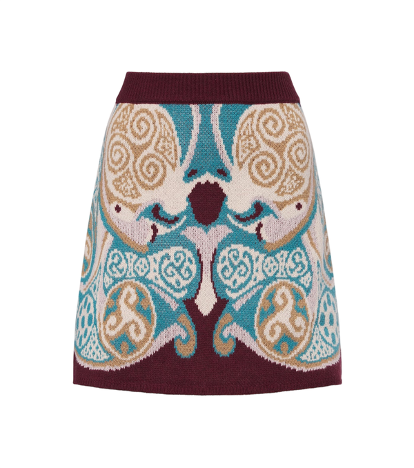 La DoubleJ Alchemy jacquard wool miniskirt