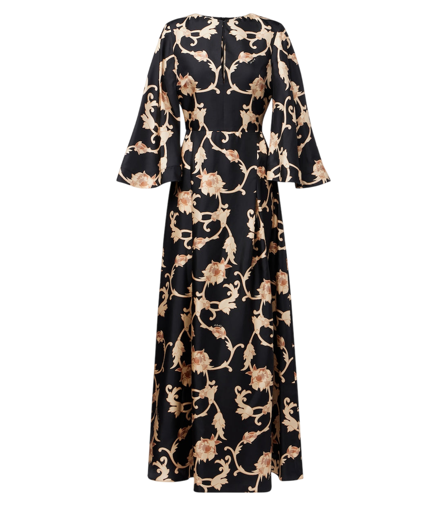 La DoubleJ Belle printed silk twill kaftan