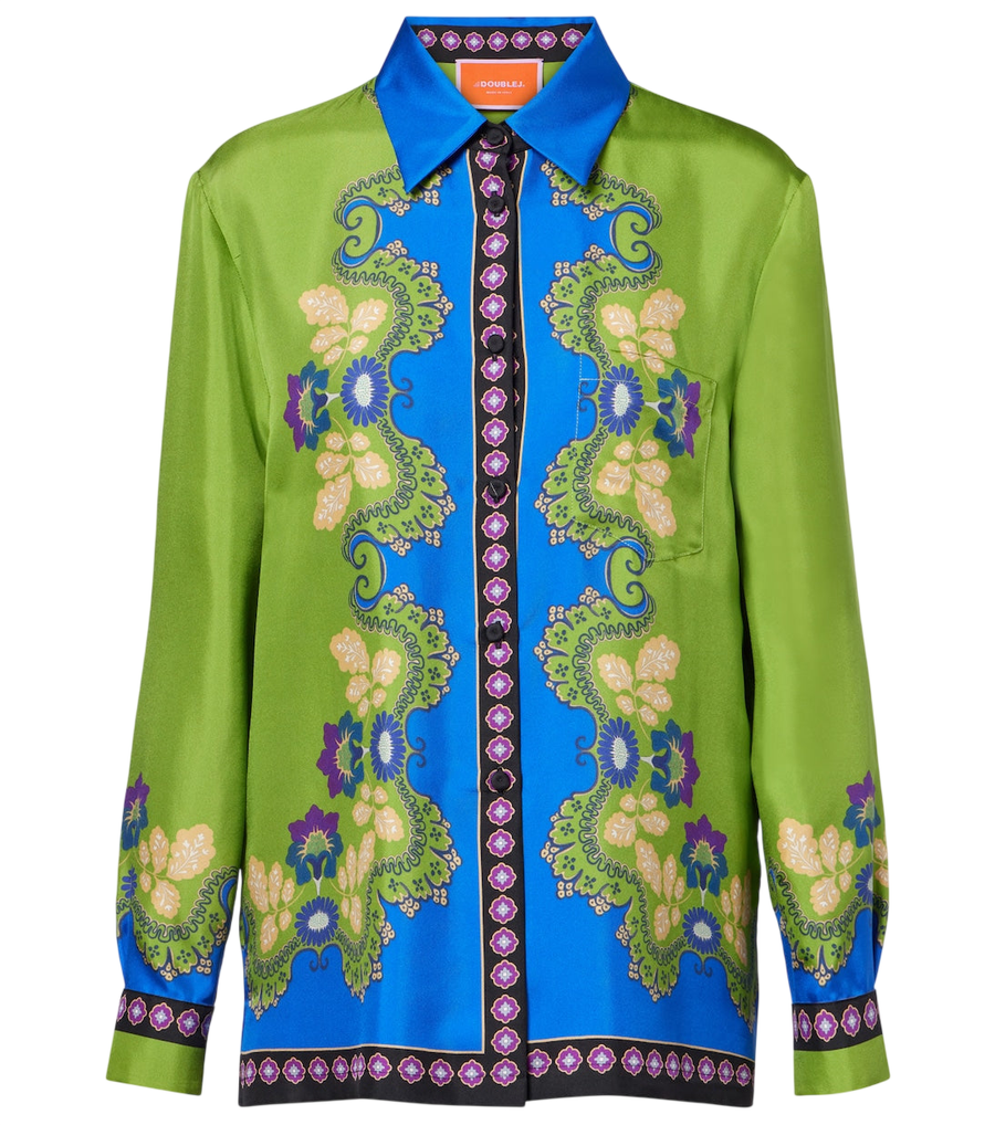 Chemise en soie imprimée Boy La DoubleJ