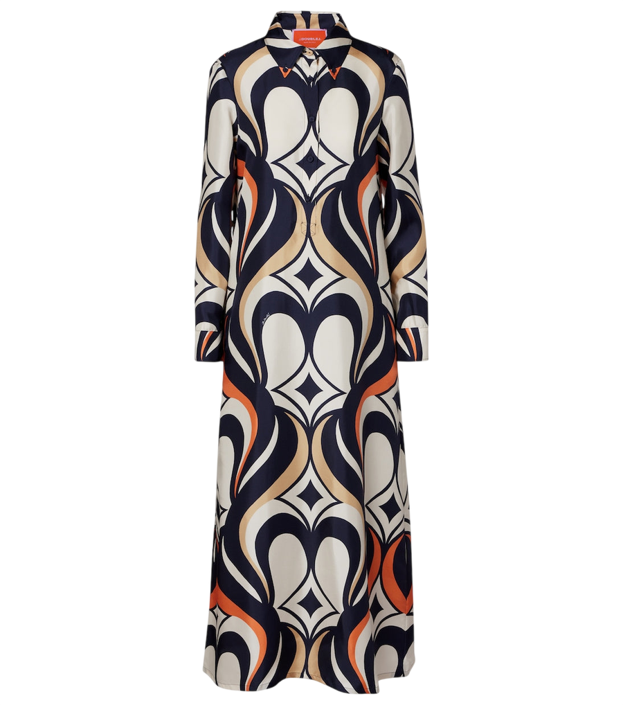 La DoubleJ Chemise Swing robe-chemise en soie imprimée