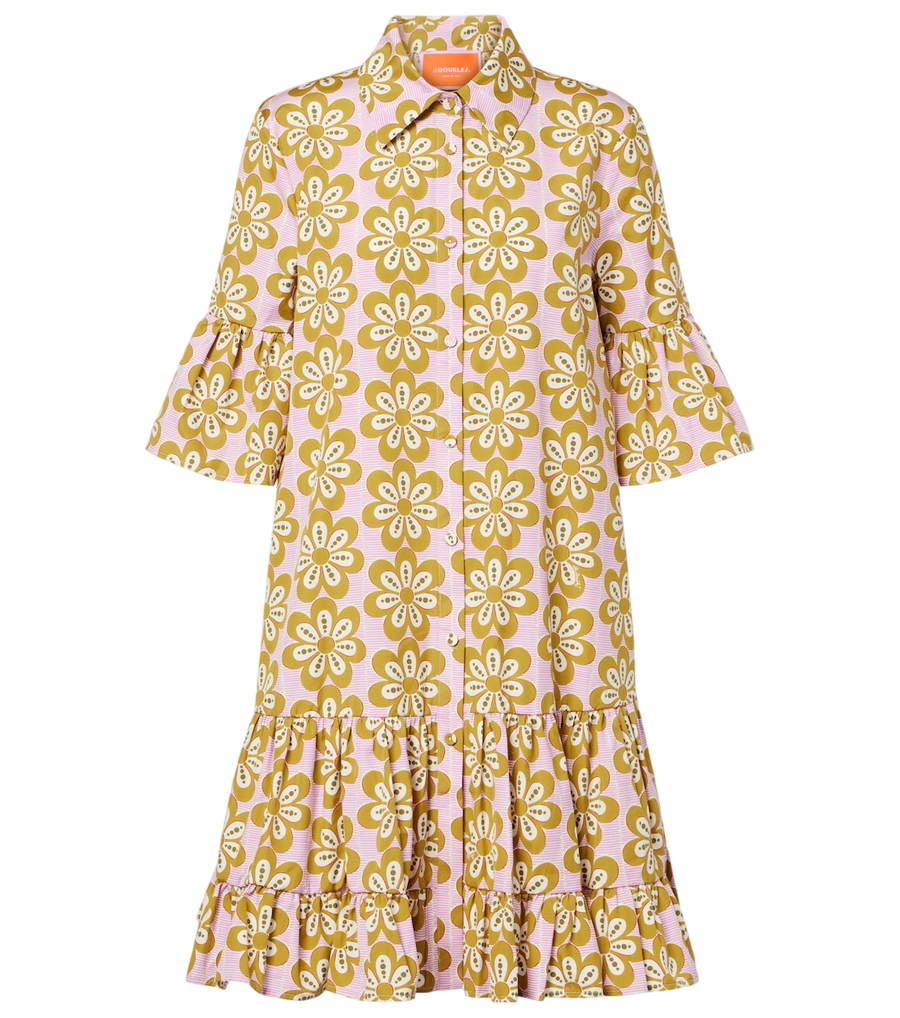 La DoubleJ Choux floral cotton poplin shirt dress